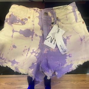 Cute Zara kids NWT denim bleach shorts